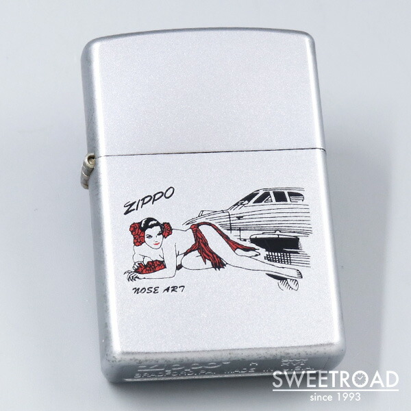 川崎店【ZIPPO／ジッポー】未使用品／ノーズアート／サテンクローム／2000年製／w-26004