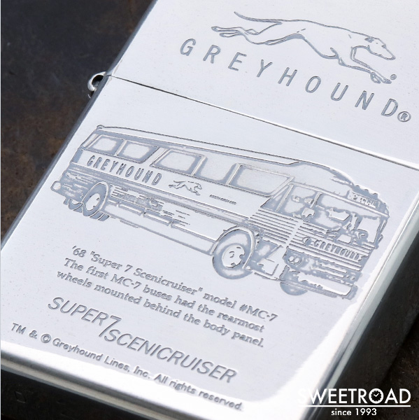 Zippo ジッポー 喫煙具 7 Greyhound Lines Inc グレイハウンド Super 7 ライター 未使用品 Scenicruiser Mc 7 シルバー仕上げ Ghz 003 04年製 Vz 300 機械式時計専門店スイートロード