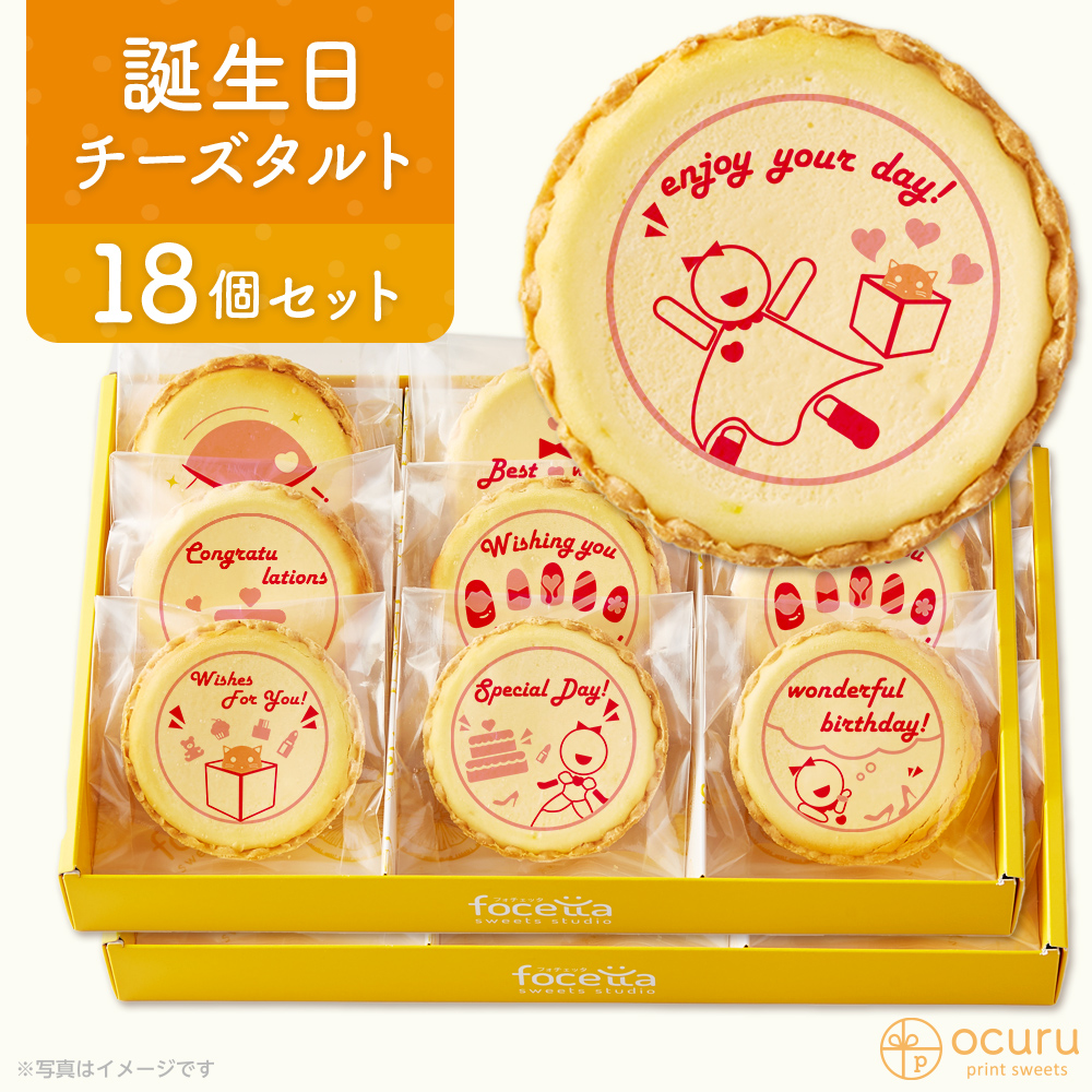 チーズタルト チーズケーキ タルト フロマージュ 18個 9個入 2箱 イラスト プリント スイーツ 誕生日のお祝い おめでとう プチギフト お取り寄せスイーツ 通販 贈り物 人気 おすすめ 有名 ずっと気になってた