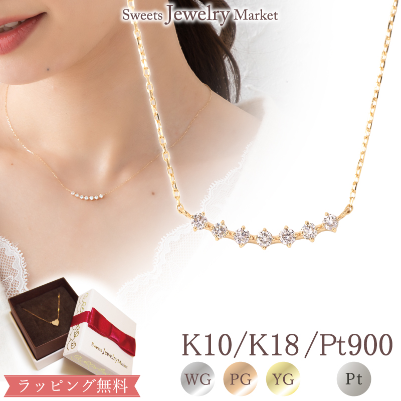 【楽天市場】アミュレット ライン ネックレス 18金 K18 18K 10金