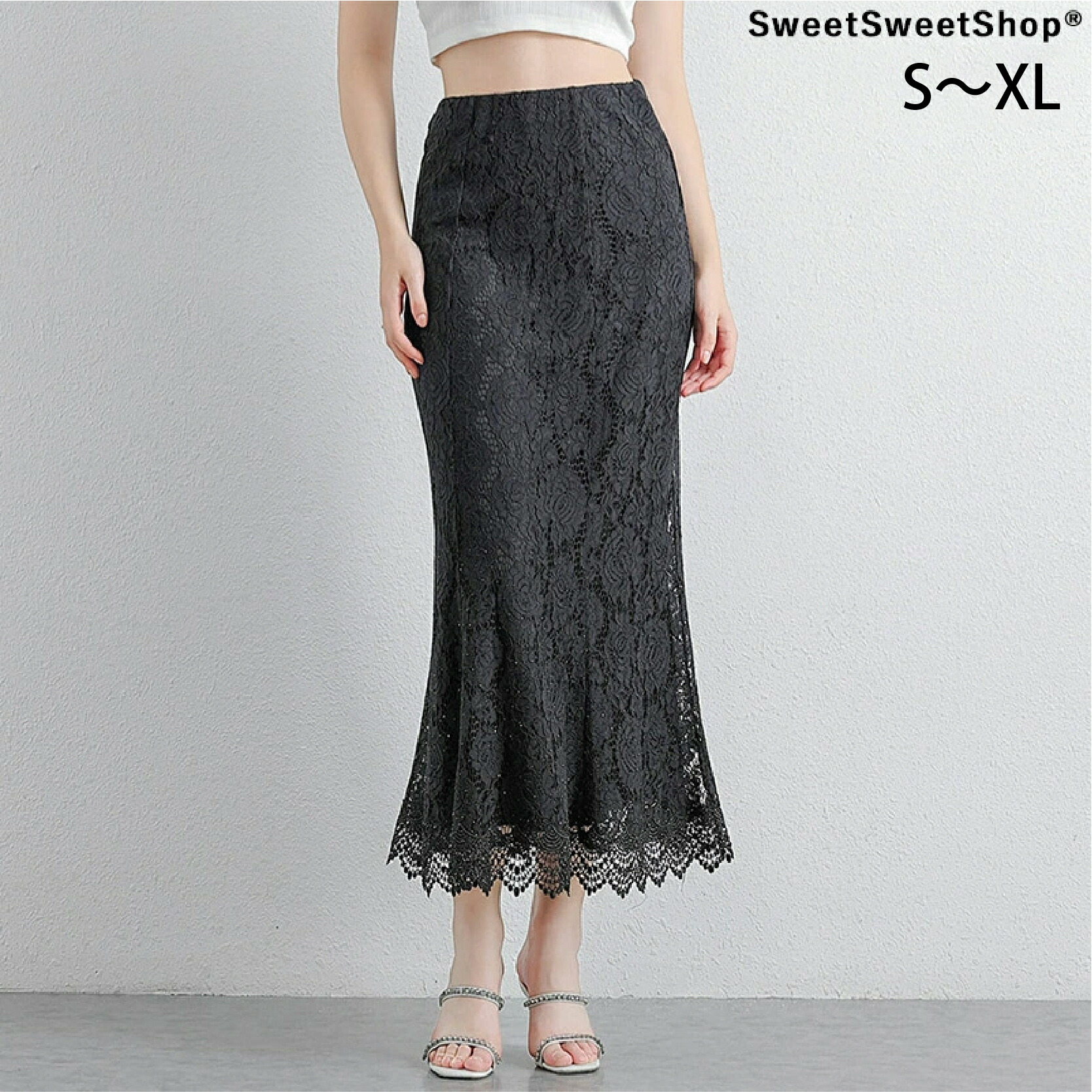 楽天市場】レーススカート マーメイド タイトスカート レース 夏