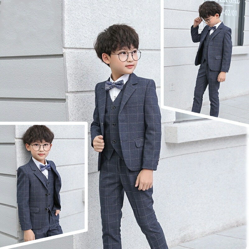 フォーマルスーツ 男の子 おしゃれ タキシード 子供服 キッズ 入学式 卒園式 お受験 発表会 結婚式 4点セット フォーマル 男の子 長袖 パンツ ズボン シャツ Napierprison Com