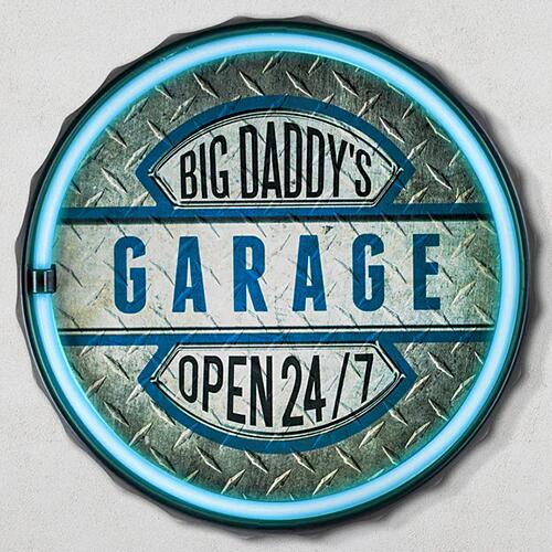 LED ロープ ネオン サイン BIG DADDY’S GARAGE ボトルキャップ CA-LE-159114