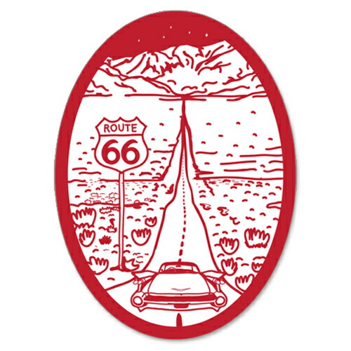 【楽天市場】RT 66 （ルート 66） ステッカー ラージ Route 66 Line Art 66-SP-ST-630 ...