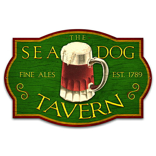 スティール サイン （スチール サイン） Sea Dog Tavern PS-133｜Sweetwater american mart