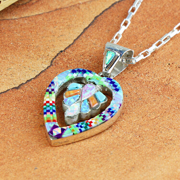 holy Mosaic (ホリー・モザイク) オパール ジュエリー ペンダントトップ　HM-PT-57-68-003＜Heart M＞