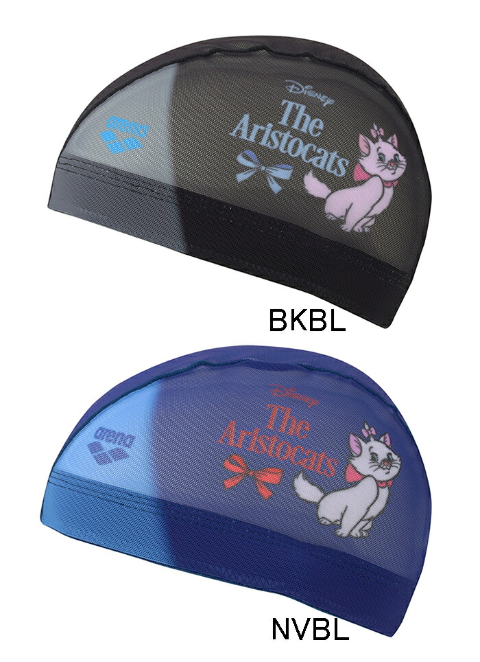アリーナ arena メッシュキャップ スイミングキャップ スイムキャップ ディズニー おしゃれキャット マリー 水泳帽 水泳小物 水泳 競泳 練習用 トレーニング向け AS6SSC82U画像
