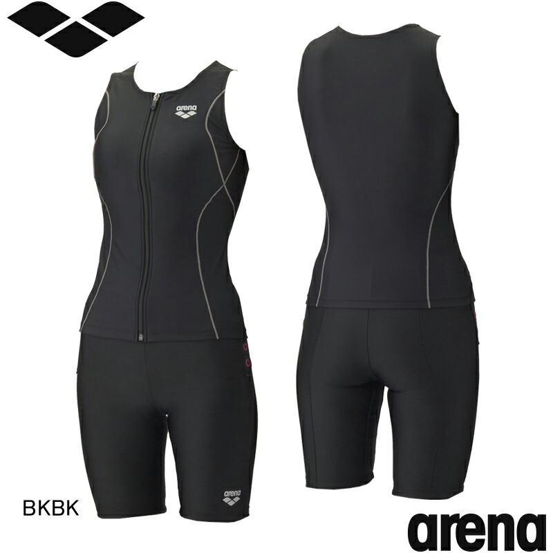 【15%OFF】アリーナ(ARENA) 女性用 フィットネス水着 すらっとセパ ウイメンズセパレーツ(カバーバック・ハーフレッグ・差し込みパッド) AS6SWF47L