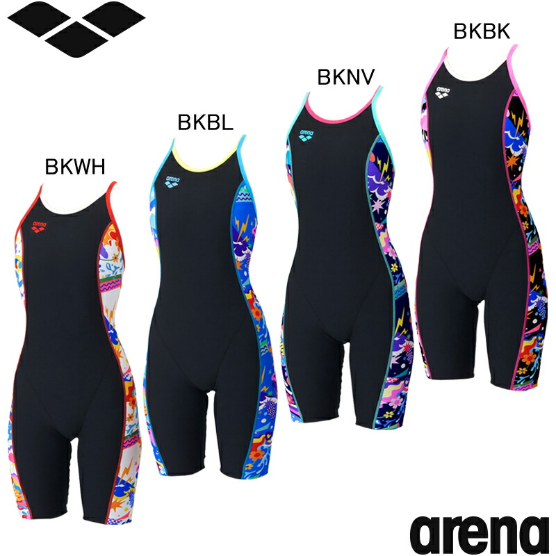 【4/8(水)店内全品ポイント2倍！最大31倍！】【15%OFF】アリーナ(ARENA) VIBRANT WEATHER 女性用 練習用水着 タフスーツウイメンズトレーニングワンピーススパッツ(オープンバック・ハーフレッグ) AS6SWM25L