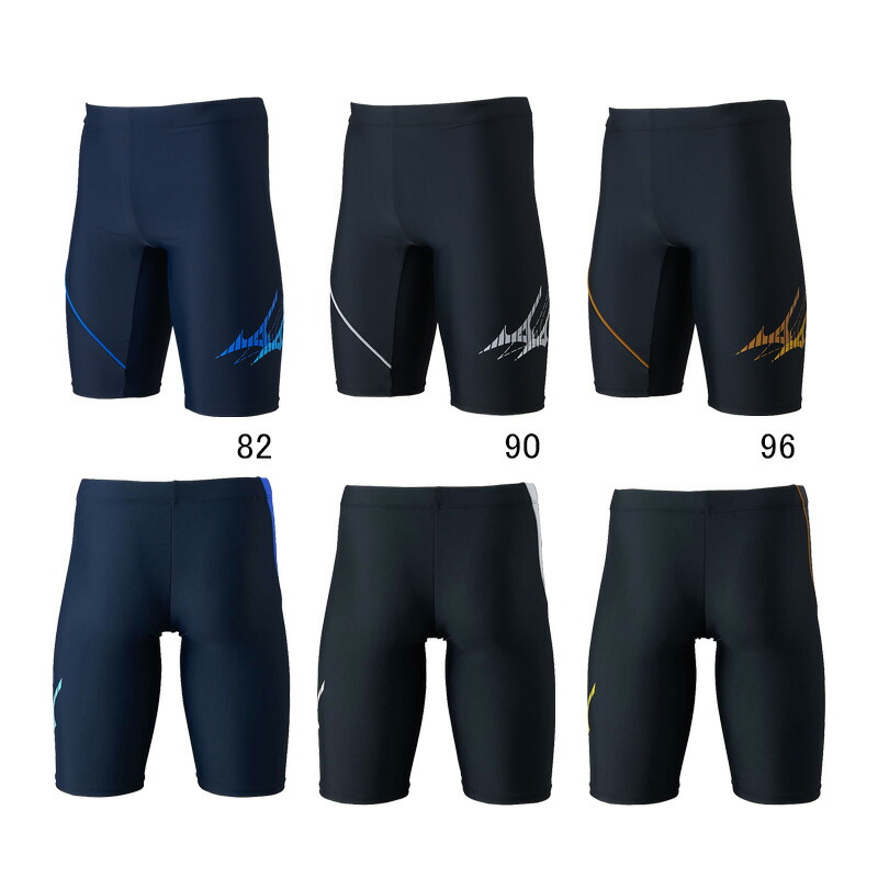 GOOD MEN WEAR ハーフスパッツ ミズノ(MIZUNO) 男性用 フィットネス水着 メンズハーフスパッツL
