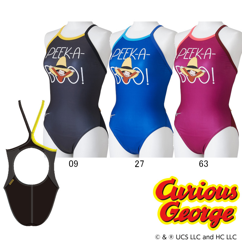 【6/9(火)23:59まで店内全品尖んがり5倍！最大限度35倍！】【35%OFF】ミズノ(MIZUNO) 亭主もち用 訓練を受ける用海水着 おさるのジョージ エクサスーツウイメンズミディアムカット N2MAB798
