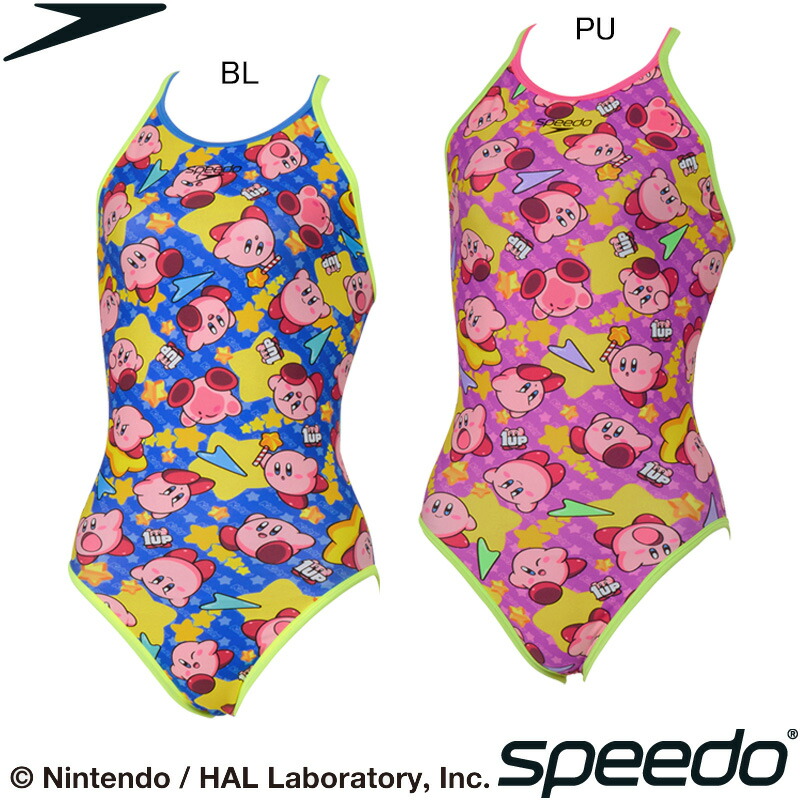 【6/9(火)23:59まで店内全品尖んがり5倍！最大限度35倍！】【15%OFF】素早さ(SPEEDO) 星のカービィ お嬢さん用 訓練を受ける用海水着 ジュニアターンズスーツ STG02601