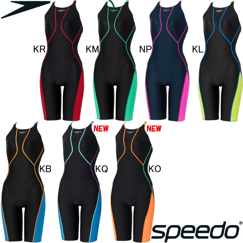 【7/21(火)～7/24(金)店内全品ポイント5倍！最大32.5倍！】【15%OFF】スピード(SPEEDO) 女児用 競泳水着 FLEX Σν ジュニアオープンバックニースキン SCG12601F｜スイムショップ・swimshop