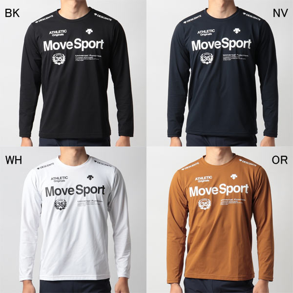 デサント DESCENTE MoveSport S.F.TECH SUNSCREEN メンズ長袖Tシャツ DMMUJB50 最大75％オフ！