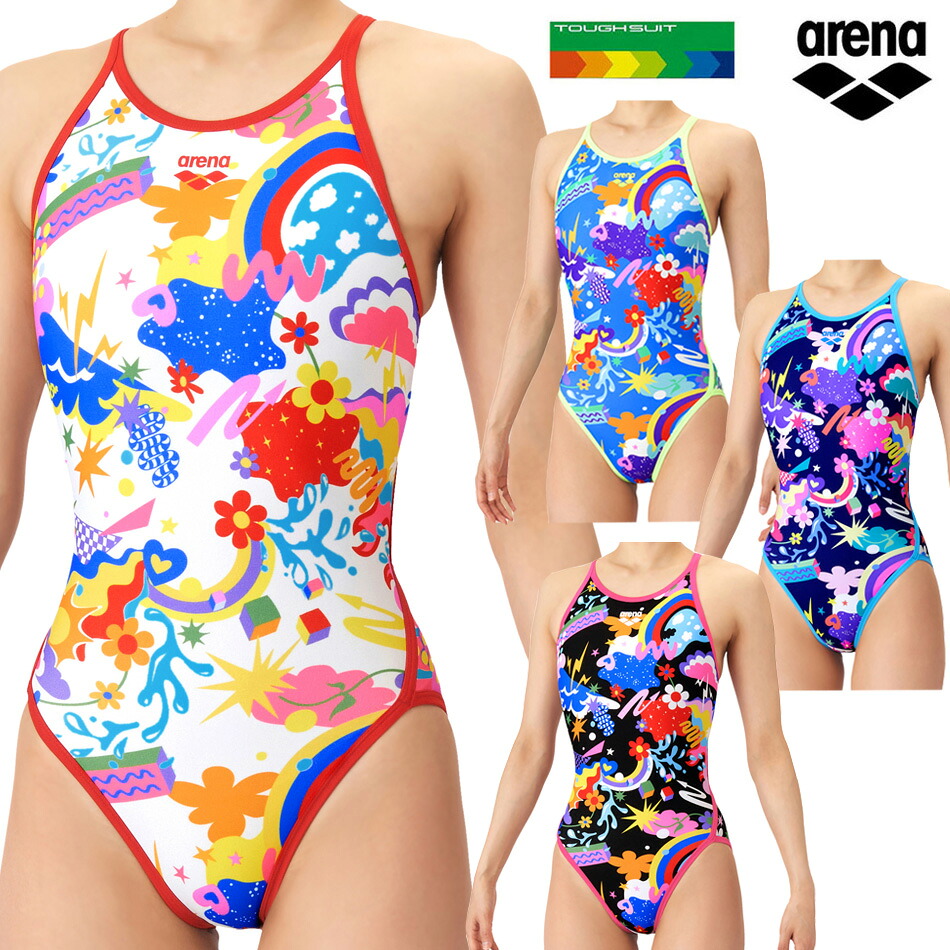 アリーナ 練習用水着 レディース 新作 2026SS タフスーツ ハイカット ハイレグ ワンピース arena 競泳水着 女性用 競泳用水着 練習水着 TOUGHSUIT おしゃれ かわいい 耐塩素 長持ち水着 水泳 初心者向け（SS/S/M/L/O/XOサイズ）AS6SWM23L _｜競泳水着 スイムショップ トム