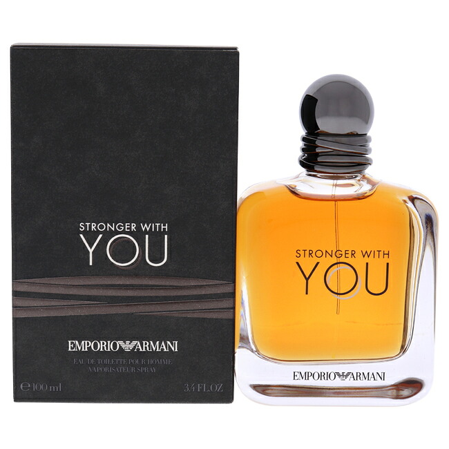 【置き目品】【貨物輸送無料】エントリーで尖んがり5倍 Emporio Armani Stronger With You by Giorgio Armani for Men - 3.4 薬局衡オンス EDT Spray