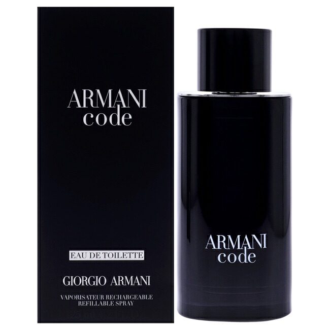 【正規品】【送料無料】Armani Code by Giorgio Armani for Men - 4.2 oz EDT Spray (Refillable)