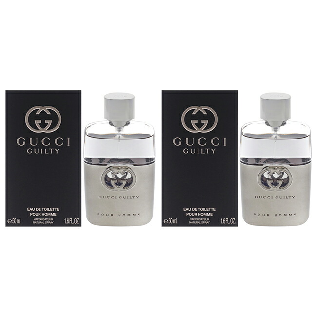 【置き目品】【貨物輸送無料】Gucci Guilty by Gucci for Men - 1.6 薬局衡オンス EDT Spray - Pack of 2