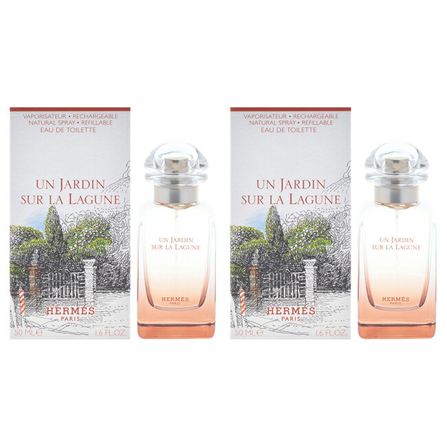 【置き目品】【貨物輸送無料】Un Jardin Sur La Lagune by Hermes for Unisex - 1.6 薬局衡オンス EDT Spray - Pack of 2
