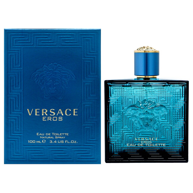 【正規品】【送料無料】Versace Eros by Versace for Men - 3.4 oz EDT Spray