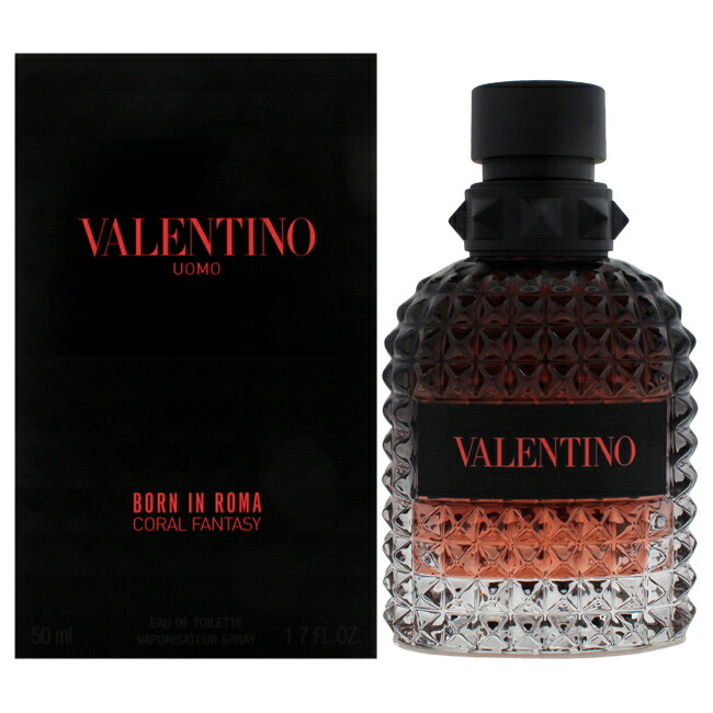 【置き目品】【貨物輸送無料】Uomo Born In Roma Coral Fantasy by Valentino for Men - 1.7 薬局衡オンス EDT Spray