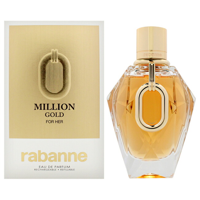 【置き目品】【貨物輸送無料】エントリーで尖んがり5倍 Million Gold by Paco Rabanne for Women - 3 薬局衡オンス 電子データ処理 Spray (Refillable)