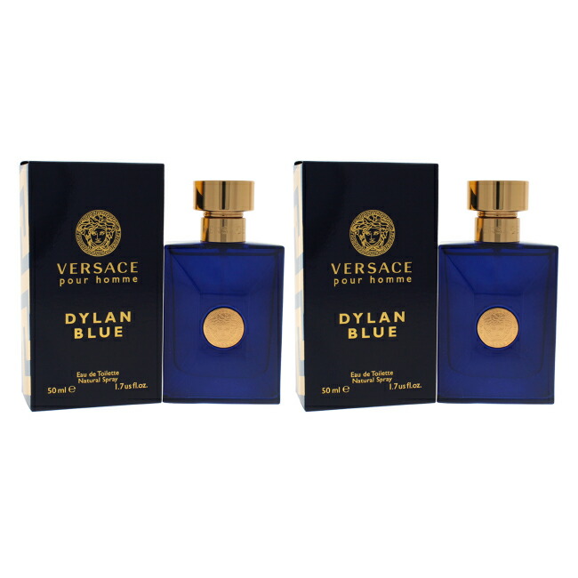 【正規品】【送料無料】Dylan Blue by Versace for Men - 1.7 oz EDT Spray - Pack of 2