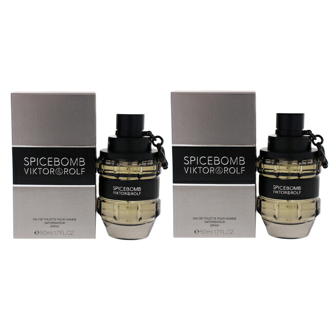 【置き目品】【貨物輸送無料】エントリーで尖んがり5倍 Spicebomb by Viktor and Rolf for Men - 1.7 薬局衡オンス EDT Spray - Pack of 2