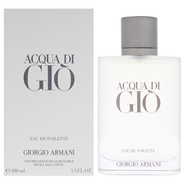 【正規品】【送料無料】Acqua Di Gio by Giorgio Armani for Men - 3.4 oz EDT Spray (Refillable)