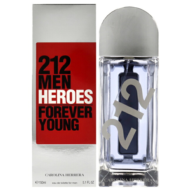 【置き目品】【貨物輸送無料】エントリーで尖んがり5倍 212 Men Heroes Forever Young by Carolina Herrera for Men - 5.1 薬局衡オンス EDT Spray
