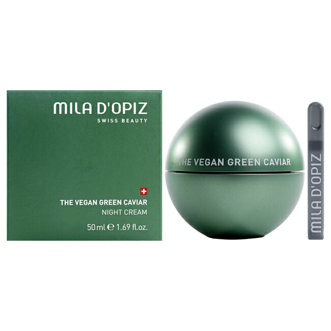 【正規品】【送料無料】The Vegan Green Caviar Night Cream by Mila D Opiz for Women - 1.69 oz Cream