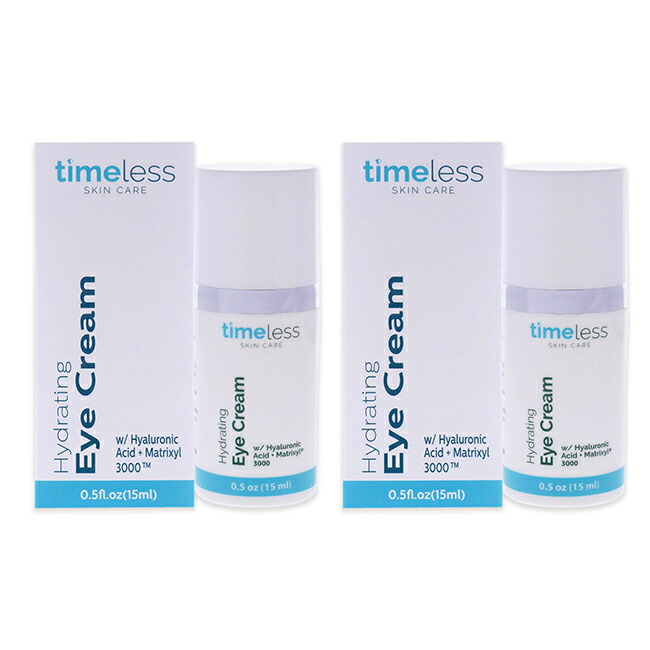 Hydrating Hyaluronic Acid Eye Cream by Timeless for Unisex - 0.5 oz Cream - Pack of 2
