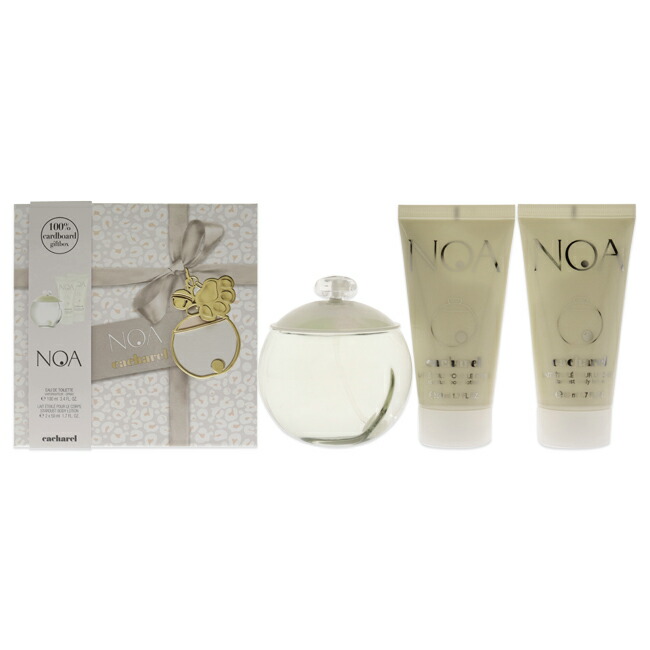 【置き目品】【貨物輸送無料】エントリーで尖んがり5倍 Noa by Cacharel for Women - 3 Pc Gift Set 3.4薬局衡オンス EDT Spray, 2 x 1.7薬局衡オンス Perfumed Stardust Body Lotion
