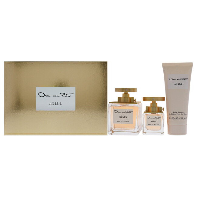 【置き目品】【貨物輸送無料】エントリーで尖んがり5倍 Alibi by Oscar De La Renta for Women - 3 Pc Gift Set 3.4薬局衡オンス 電子データ処理 Spray, 1.0薬局衡オンス 電子データ処理 Spray 3.4薬局衡オンス Body Lotion