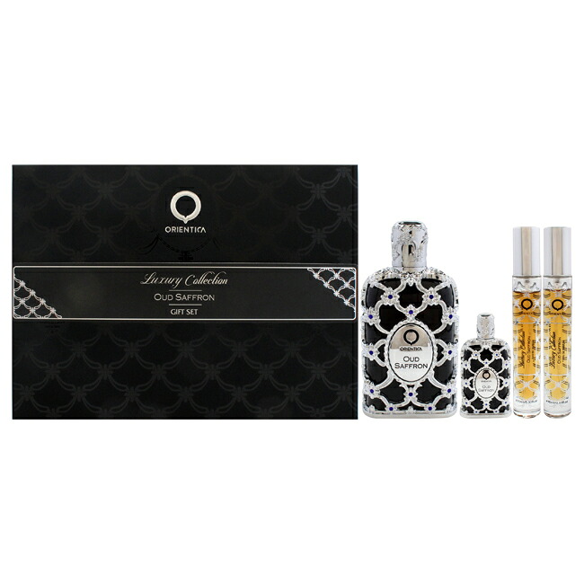 【ポイント5倍】【正規品】【送料無料】 Oud Saffron by Orientica for Men - 4 Pc Gift Set 2.7oz EDP Spray, 2 x 10ml EDP Spray, 7.5ml EDP Splash｜Swish Pop