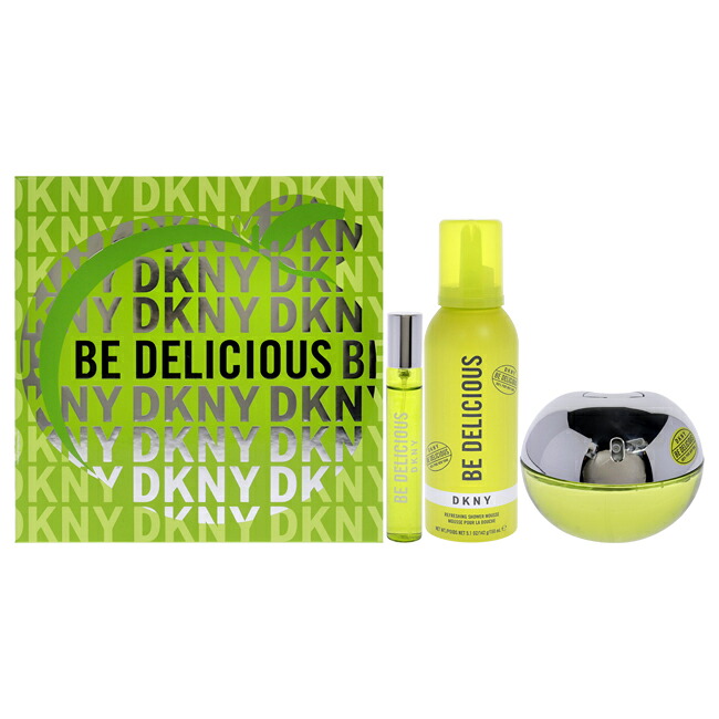 【ポイント5倍】【正規品】【送料無料】 DKNY Be Delicious by Donna Karan for Women - 3 Pc Gift Set 3.4oz EDP Spray, 0.5oz EDP Spray, 5.1oz Shower Mousse｜Swish Pop