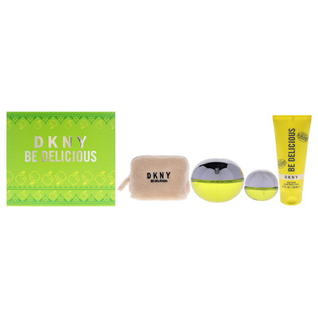 【置き目品】【貨物輸送無料】エントリーで尖んがり5倍 DKNY Be Delicious by Donna Karan for Women - 4 Pc Gift Set 3.4薬局衡オンス 電子データ処理 Spray, 0.5薬局衡オンス 電子データ処理 Spray, 3.4薬局衡オンス Body Lotion, Pouch