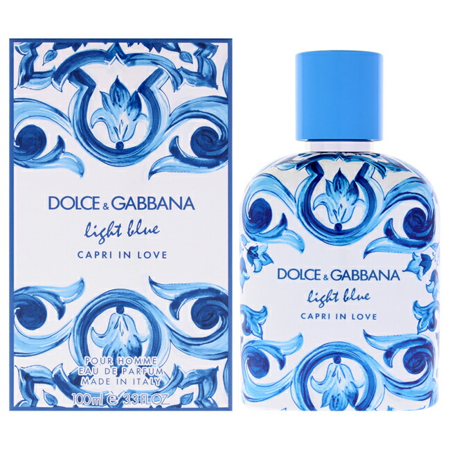 【正規品】【送料無料】Light Blue Capri In Love by Dolce and Gabbana for Men - 3.3 oz EDP Spray