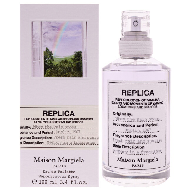 【置き目品】【貨物輸送無料】Replica When The Rain Stop by Maison Margiela for Unisex - 3.4 薬局衡オンス EDT Spray