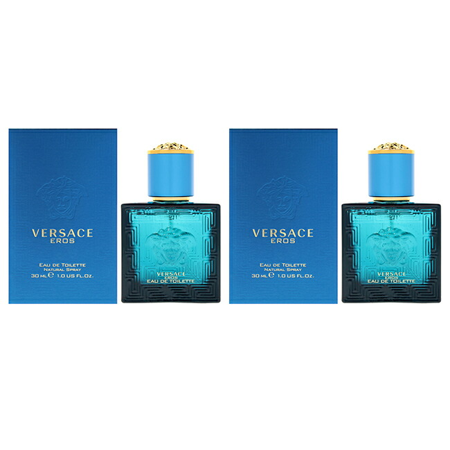 【正規品】【送料無料】Versace Eros by Versace for Men - 1 oz EDT Spray - Pack of 2