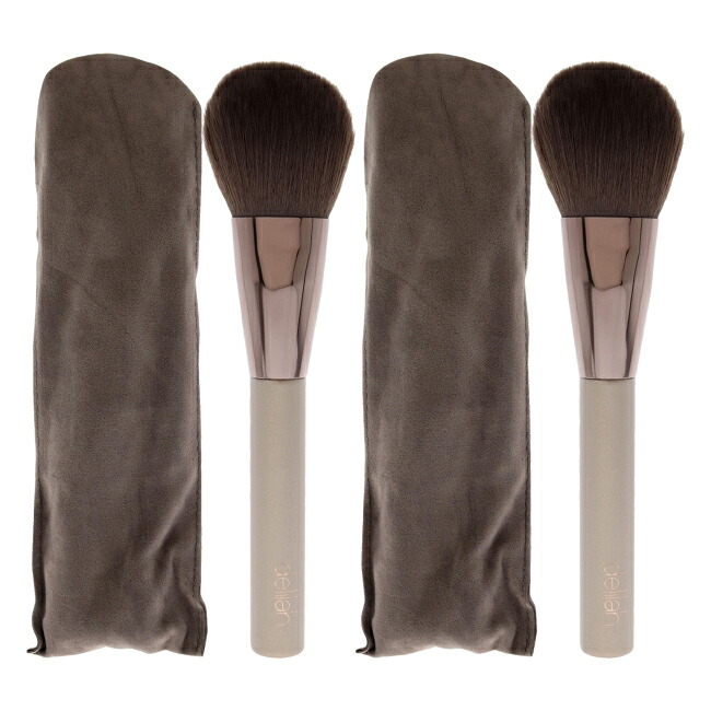 【置き目品】【貨物輸送無料】Large Powder Brush - BR02 by Delilah for Women - 1 Pc Brush - Pack of 2