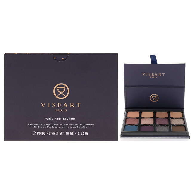 【ポイント5倍】【正規品】【送料無料】 Visepro 12 Shade Eyeshadow Palette - Paris Nuit Etoilee by Viseart Paris for Women - 0.62 oz Eye Shadow｜Swish Pop