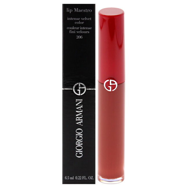 【置き目品】【貨物輸送無料】Lip Maestro Intense Velvet Color - 206 Cedar by Giorgio Armani for Women - 0.22 薬局衡オンス Lipstick
