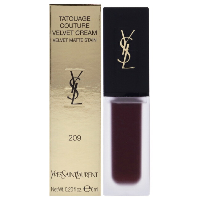 【置き目品】【貨物輸送無料】Tatouage Couture Velvet Matte Cream - 209 Anti-Social Prune by Yves Saint Laurent for Women - 0.2 薬局衡オンス Lipstick