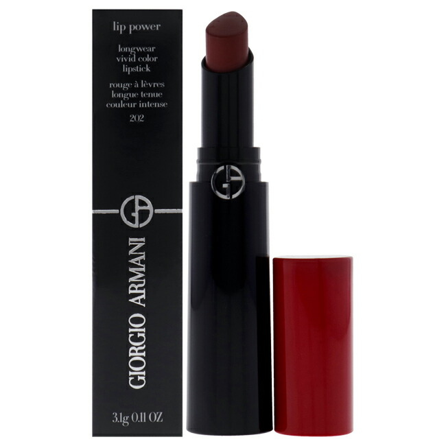 【置き目品】【貨物輸送無料】Lip Power Longwear Vivid Color Lipstick - 202 Grazia by Giorgio Armani for Women - 0.11 薬局衡オンス Lipstick
