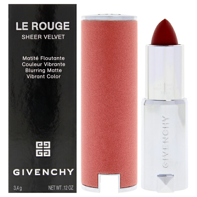 【置き目品】【貨物輸送無料】Le Rouge Sheer Velvet Matte Lipstick - 37 Rouge Graine by Givenchy for Women - 0.12 薬局衡オンス Lipstick (Refillable)