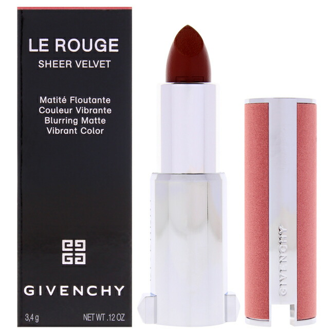 【置き目品】【貨物輸送無料】Le Rouge Sheer Velvet Matte Lipstick - 50 Brun Acajou by Givenchy for Women - 0.12 薬局衡オンス Lipstick (Refillable)