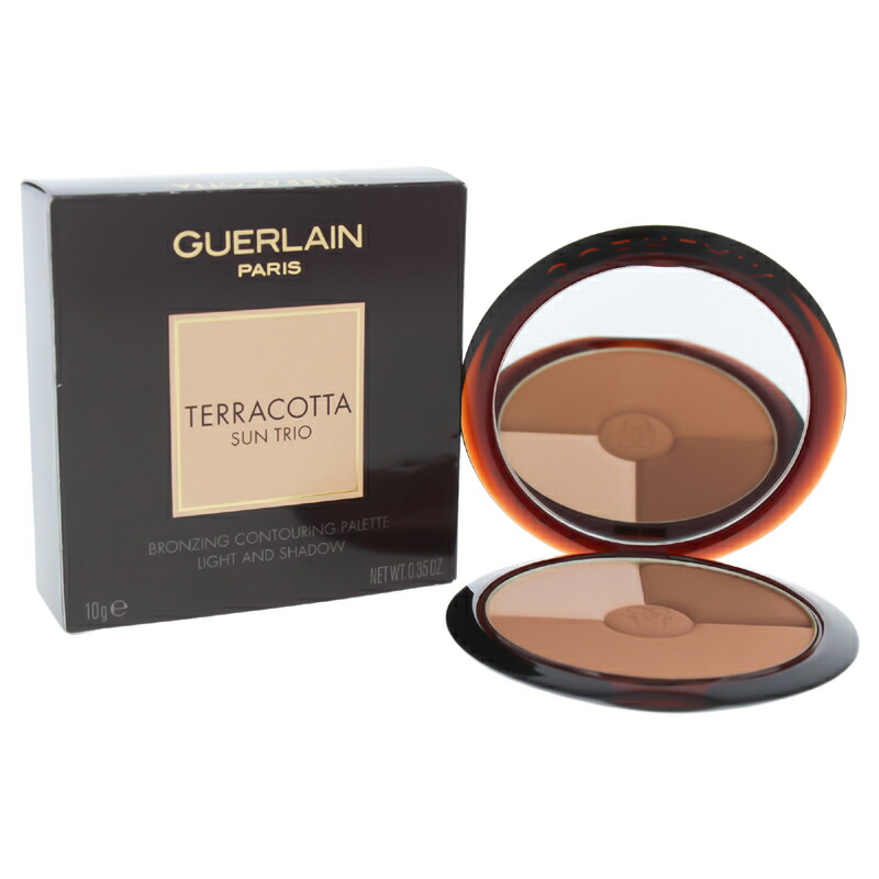 はこぽす対応商品 Trio Sun 正規品 送料無料 Guerlain Terracotta Bronzing ナチュラル 女性 海外直送 Natural0 35ozテラコッタ日トリオブロンジング輪郭パレット Palette Contour フェイスカラー パウダー