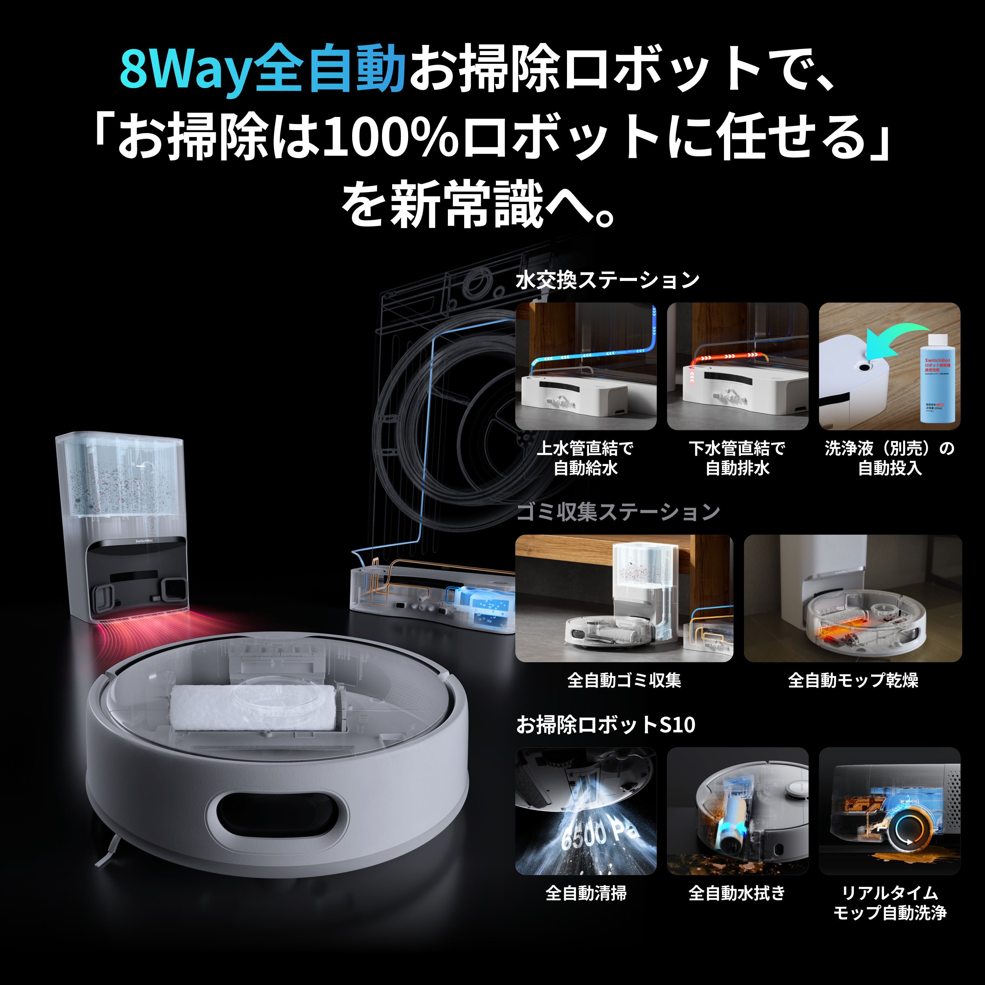SwitchBotお掃除ロボットS10
