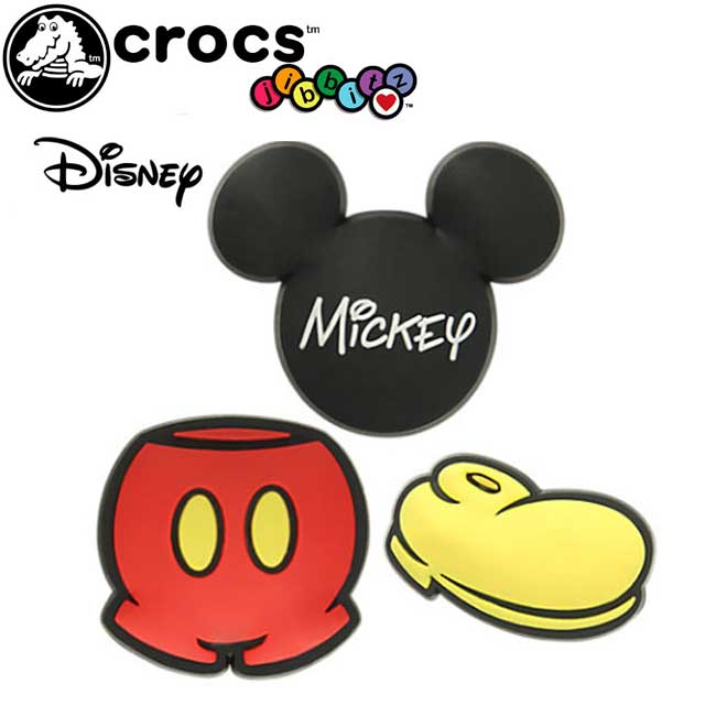 楽天市場 メール便送料無料 クロックス Crocs ジビッツ Jibbitz ディズニー ミッキーマウス Mickey Mouse Pack ラバークロッグ用アクセサリー 3個セット Mickey F16 3pk Evid 3 シューマートワールド